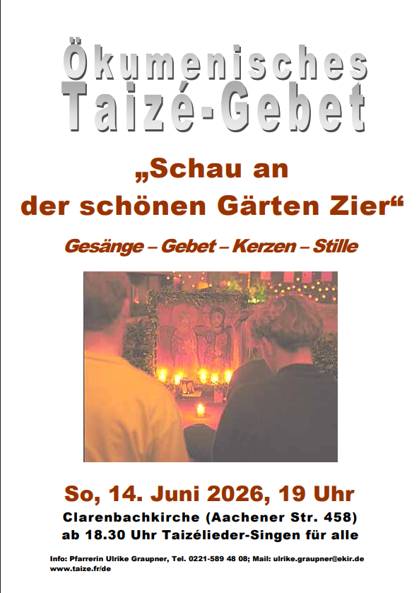 Ökumenisches Taizégebet am 14.06.26